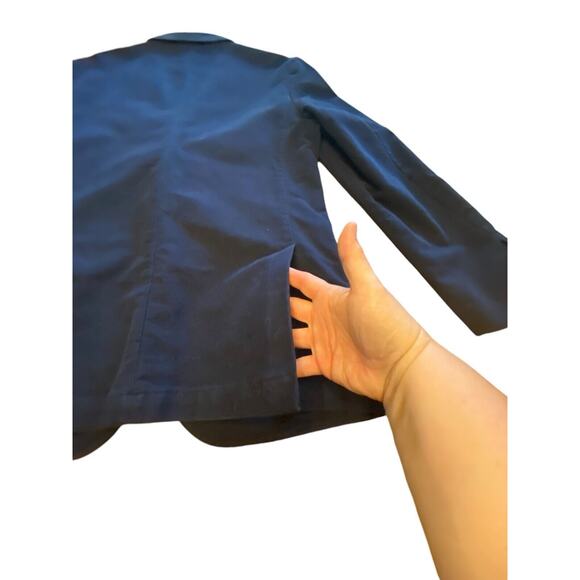 J Crew New York Blazer Sportcoat 99% Cotton, Men's Size 40 Navy Double Vent - Picture 11 of 16